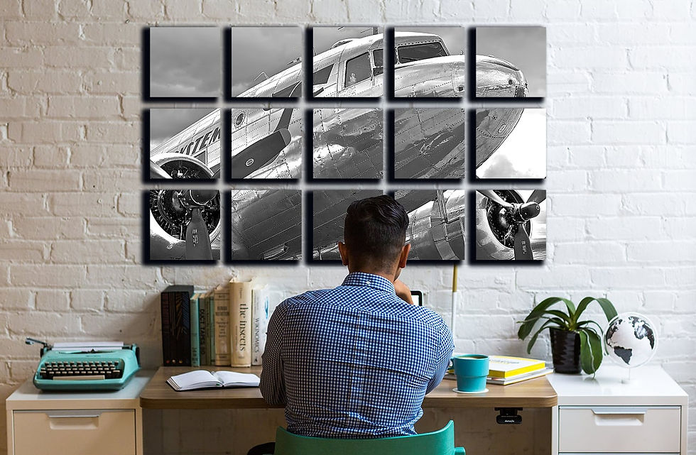 Thumbnail: DC-3 Airplane Aircraft wall art print | Vintage Plane canvas picture
