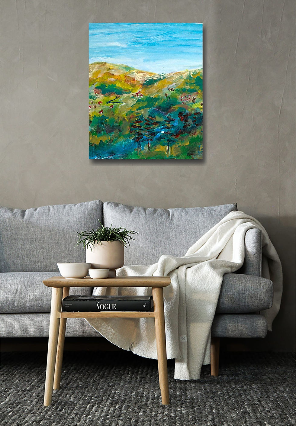 Thumbnail: A mirrage wall art print | The view canvas picture