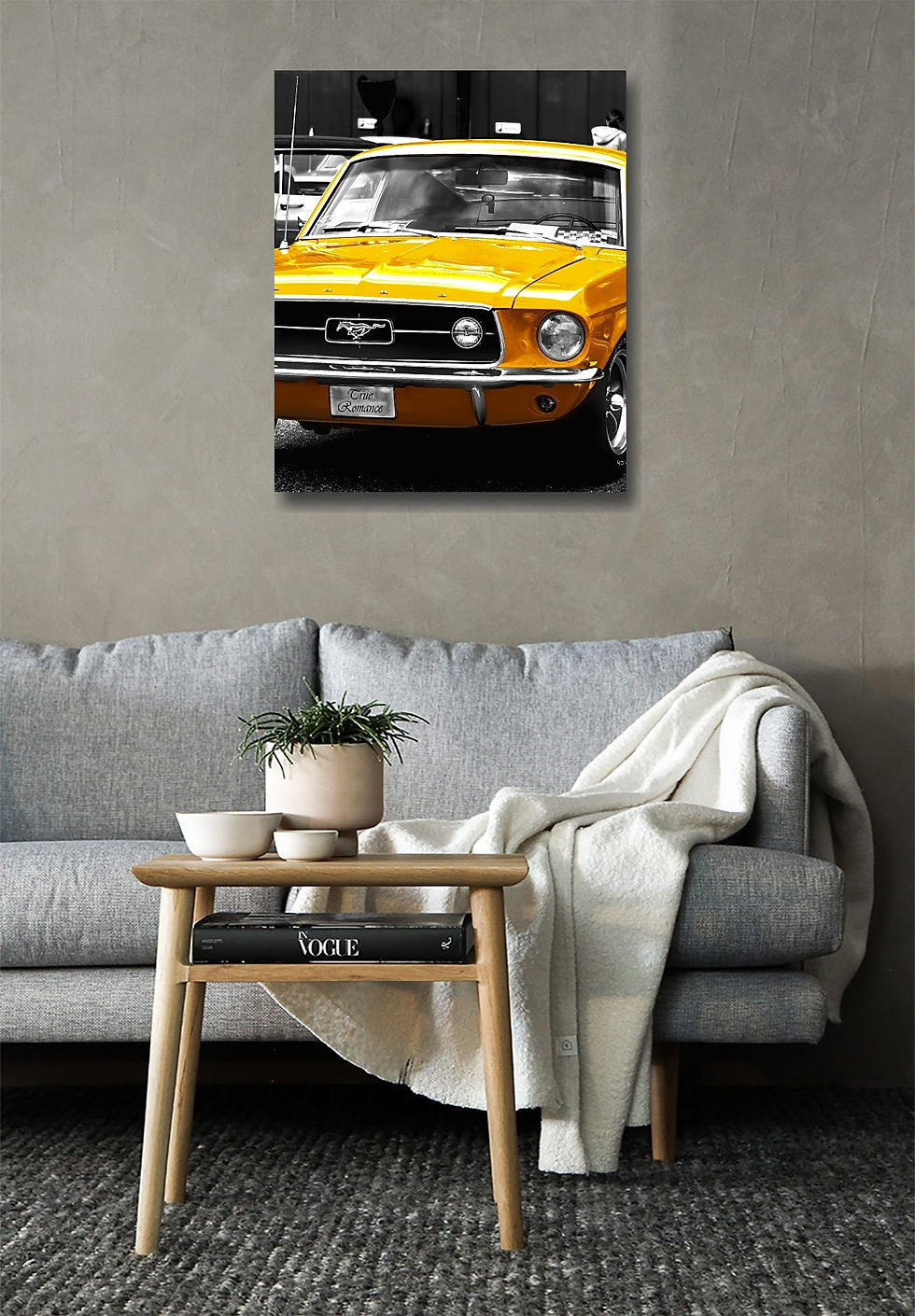 Thumbnail: Vintage Mustang 1964 wall art print | Pony car canvas picture