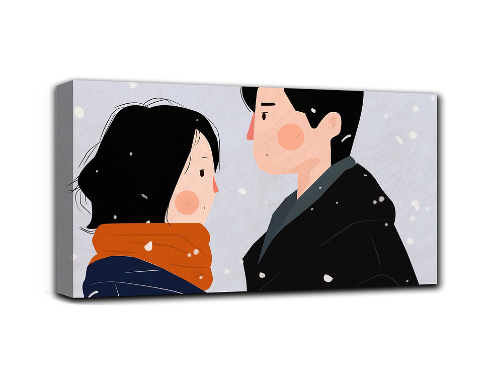 Thumbnail: love wall art print | couple canvas picture