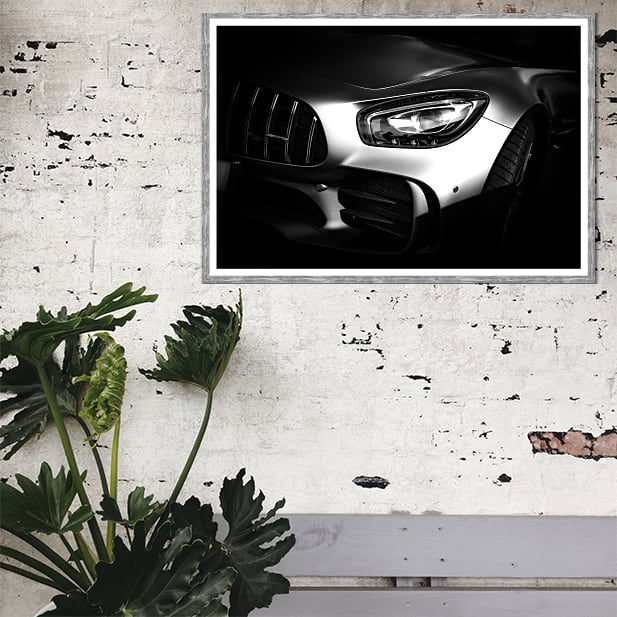 Thumbnail: mercedes amg gtr wall art print | car canvas picture
