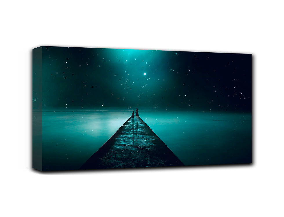 Thumbnail: fantasy night wall art print | stars and sky canvas picture