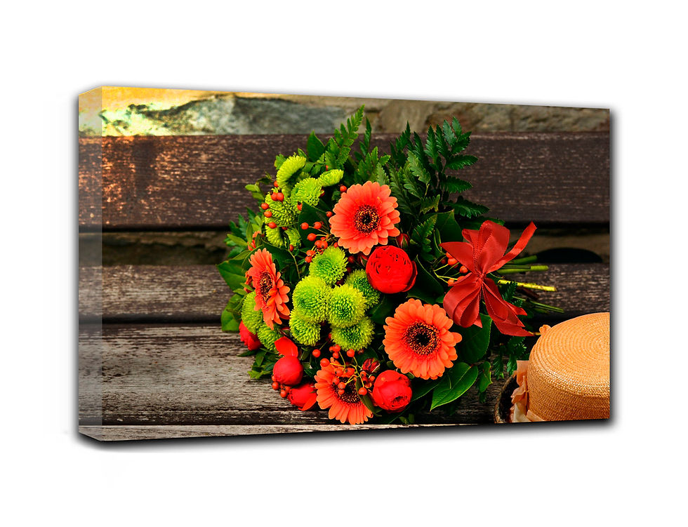 Thumbnail: Autumn Flowers wall art print | Flowers Bouquet canvas picture