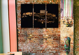 Parthenon Lights at Night wall art print | Philopappus Mount picture