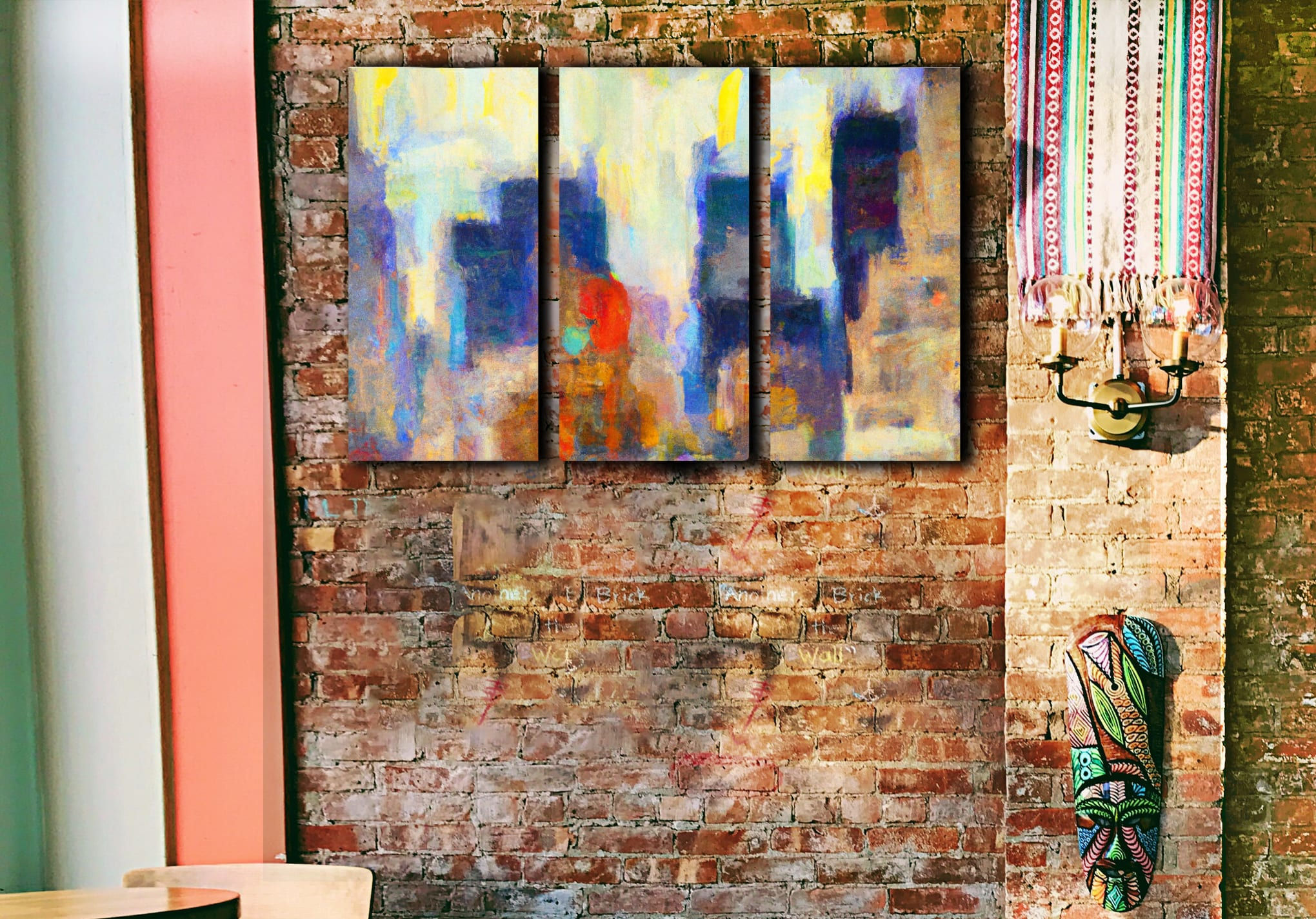 Impressionistic Style New York wall art print | Manhattan collage picture