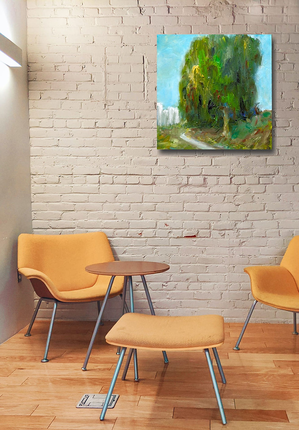 Thumbnail: Willow tree wall art print | By the road canvas picture