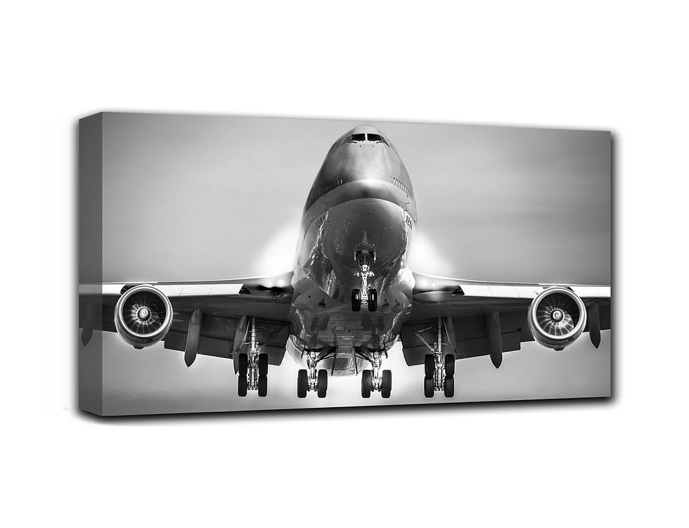 Thumbnail: Boeing-747 Airplane wall art print | Jumbo Jet Aircraft picture