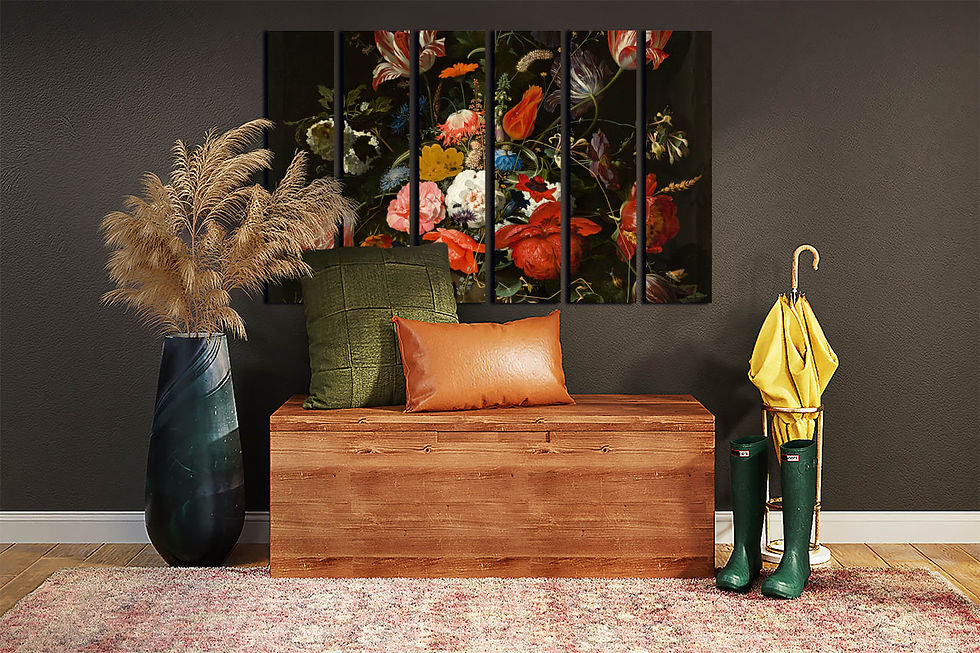 Thumbnail: Flowers Still life wall art print | colors canvas picture