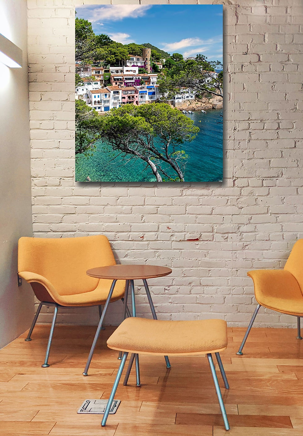 Thumbnail: Costa Brava Vacations wall art print | Ocean Rocks canvas picture