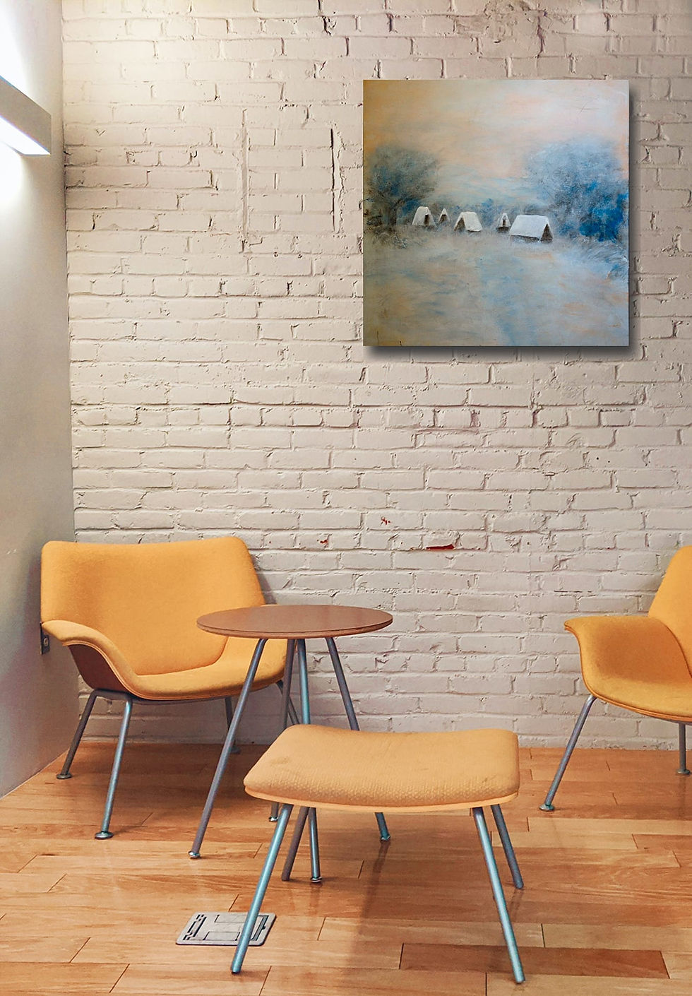 Thumbnail: Dreaming wall art print | in the snow canvas picture