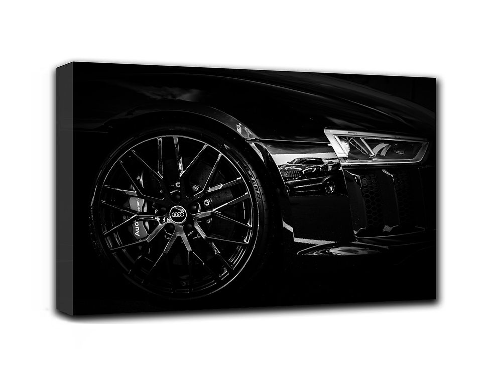 Thumbnail: Audi R8 Super Car wall art print | car canvas picture