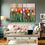 Thumbnail: tulips on table wall art print | spring flowers canvas picture