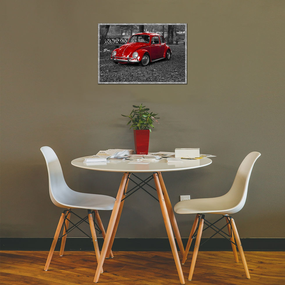 Thumbnail: VW Volkswagen Beetle Bug wall art print | Classic Vintage Car  picture