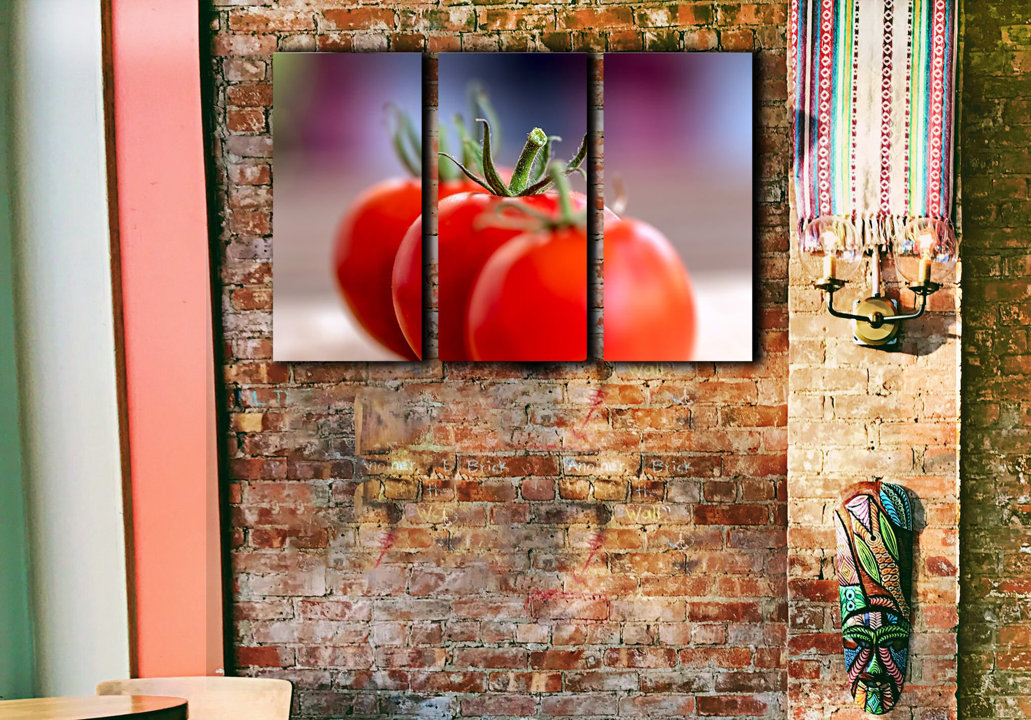 Red tomatoes wall art print | Tasty and fresh canvas picture