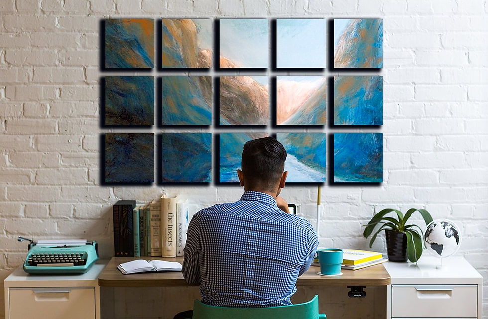 Thumbnail: Blue Rapsody wall art print | Perucac Canyon canvas picture