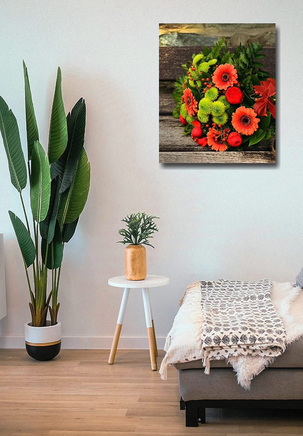 Thumbnail: Autumn Flowers wall art print | Flowers Bouquet canvas picture