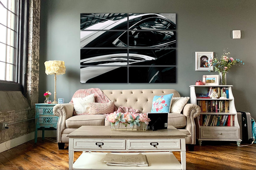 Thumbnail: Sports car silhouette wall art print | car picture