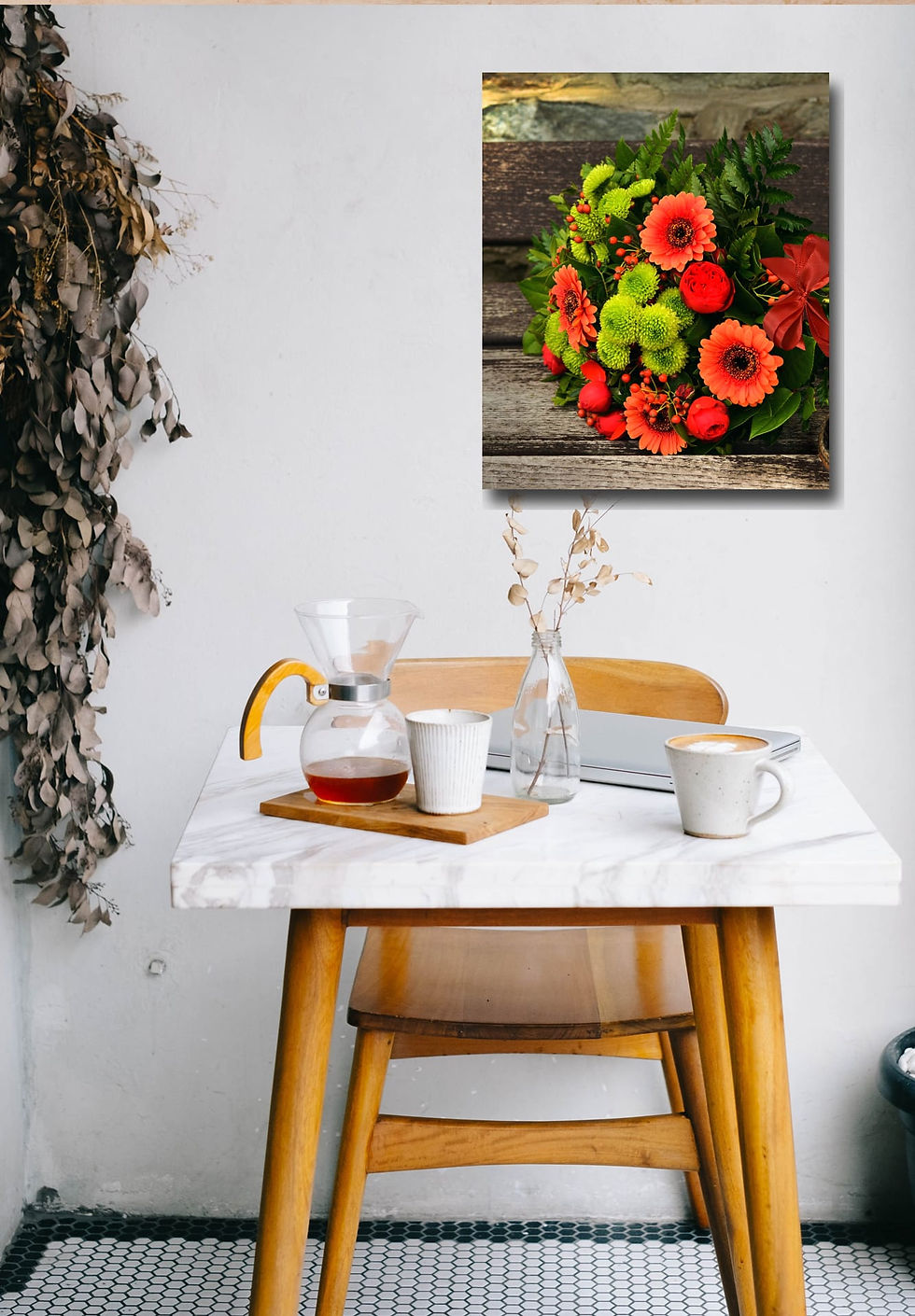 Thumbnail: Autumn Flowers wall art print | Flowers Bouquet canvas picture