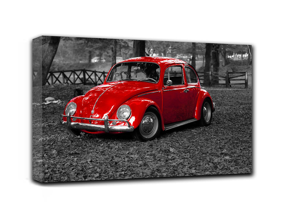 Thumbnail: Volkswagen Beetle Bug wall art print |  Vintage Classic VW picture