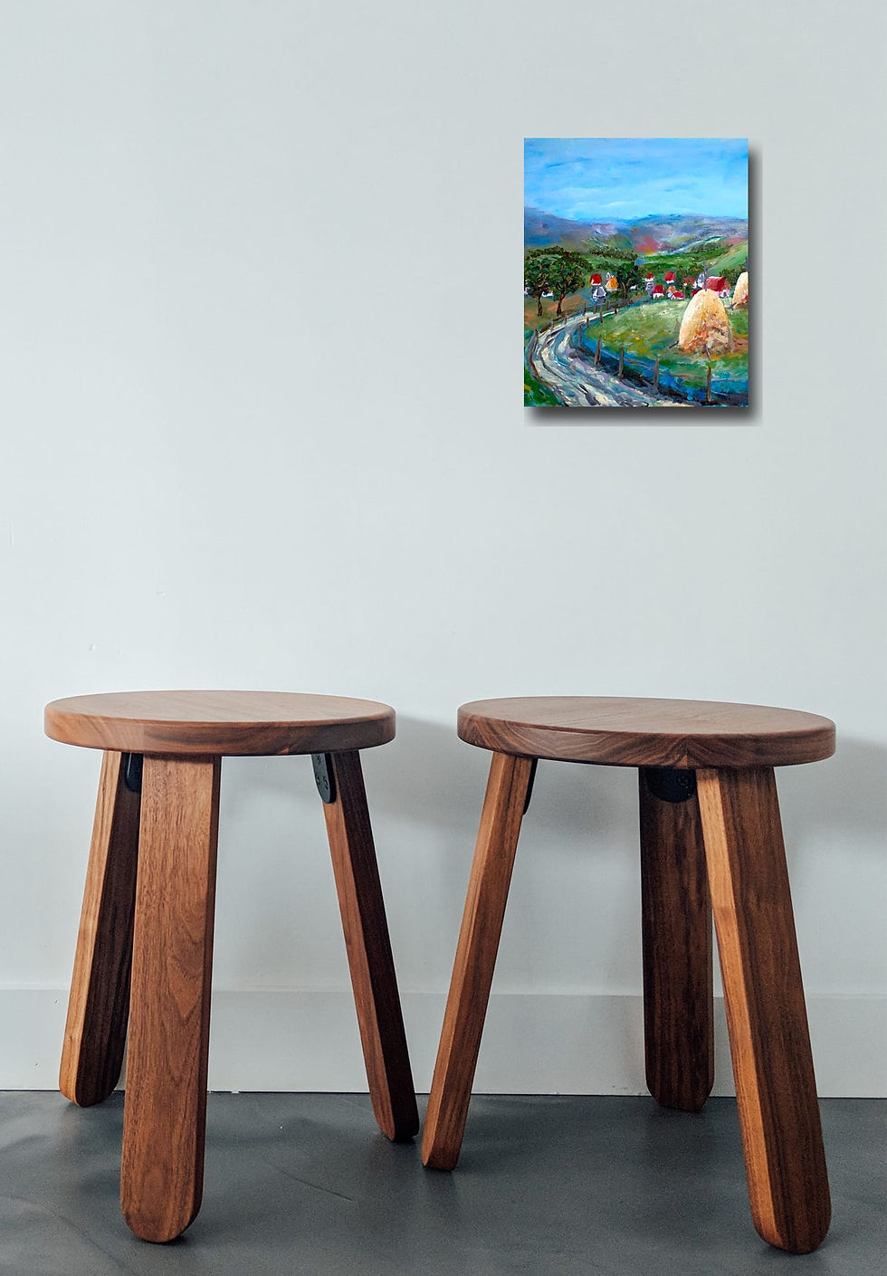 Thumbnail: Village wall art print | Living in harmony canvas picture