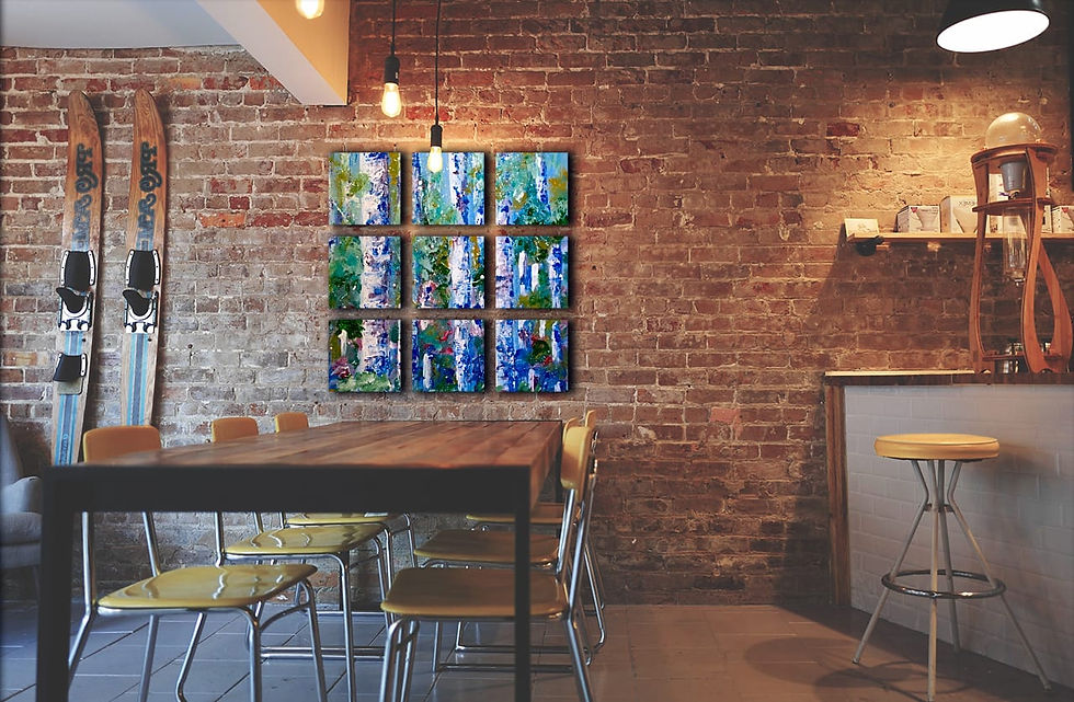 Thumbnail: Purple rapsody wall art print | The stories in the forest canvas picture