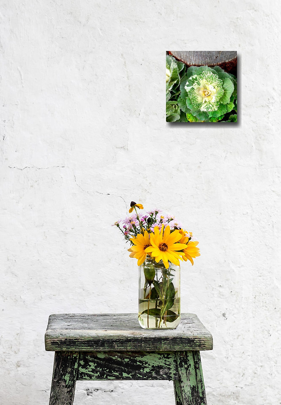 Thumbnail: Winter in Antalya wall art print | Mediterranean winter flowers canvas picture