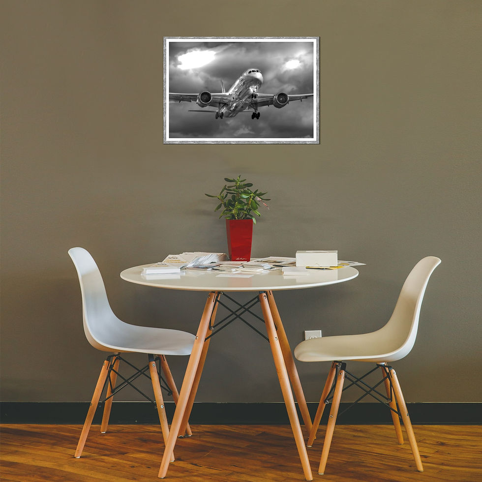 Thumbnail: Airplane Boeing 787 wall art print | Aircraft Engine canvas picture