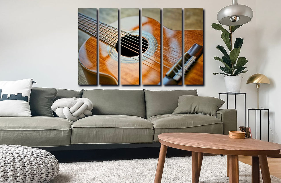 Thumbnail: Play my guitar wall art print | Romantic music canvas picture