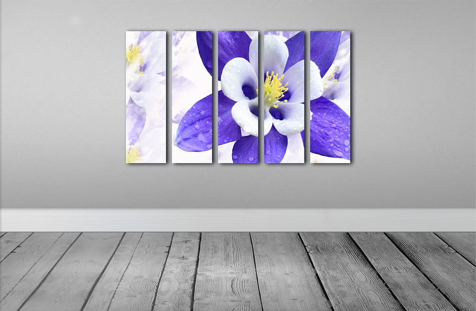 Thumbnail: The charm wall art print | mountain flowers canvas picture
