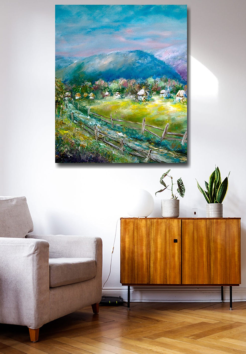 Thumbnail: Magic wall art print | Nature playing canvas picture