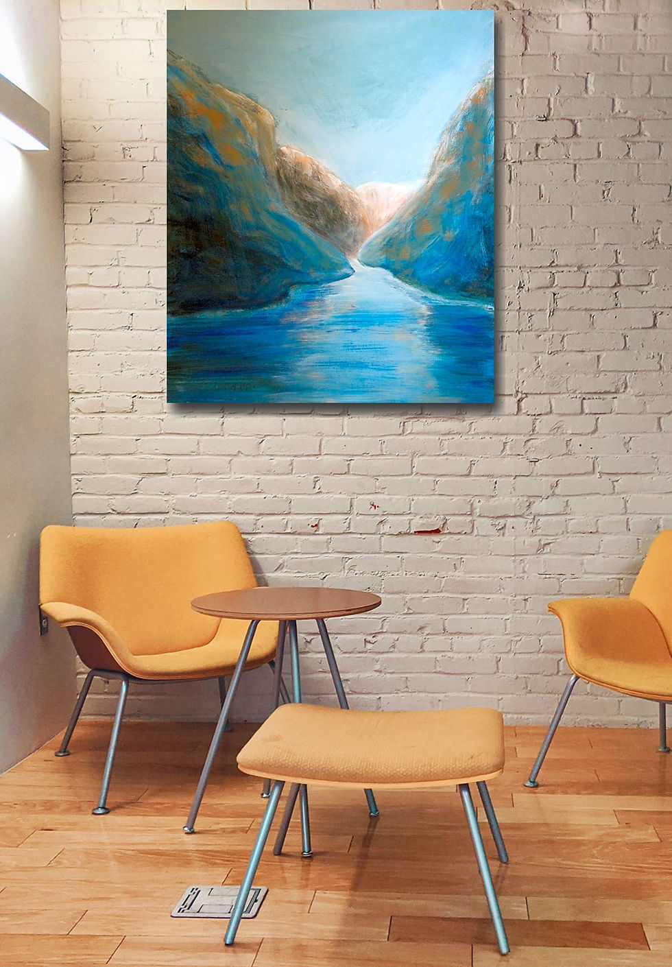 Thumbnail: Blue Rapsody wall art print | Perucac Canyon canvas picture