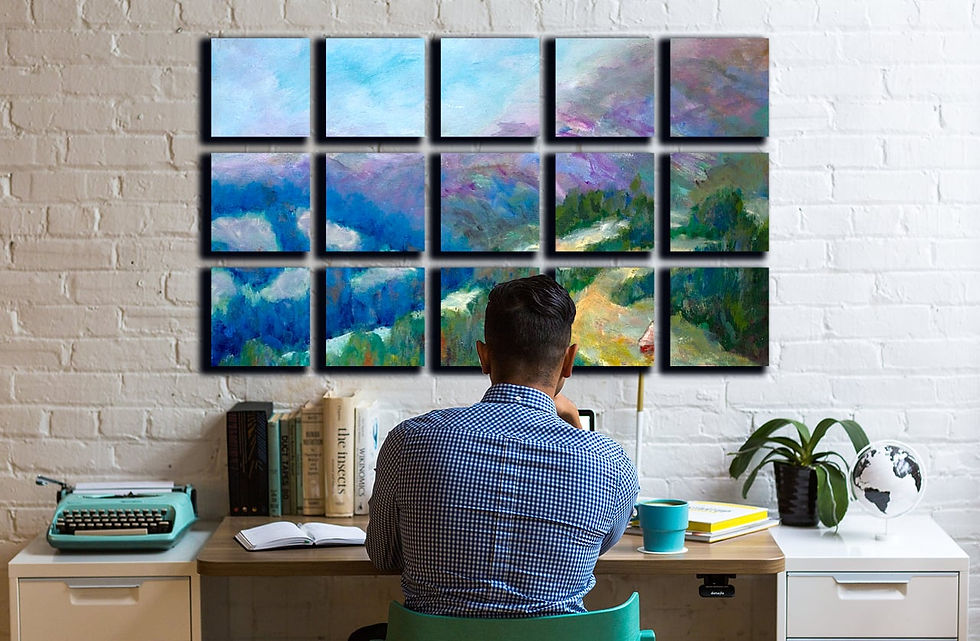 Thumbnail: Distance wall art print | Living on the edge canvas picture
