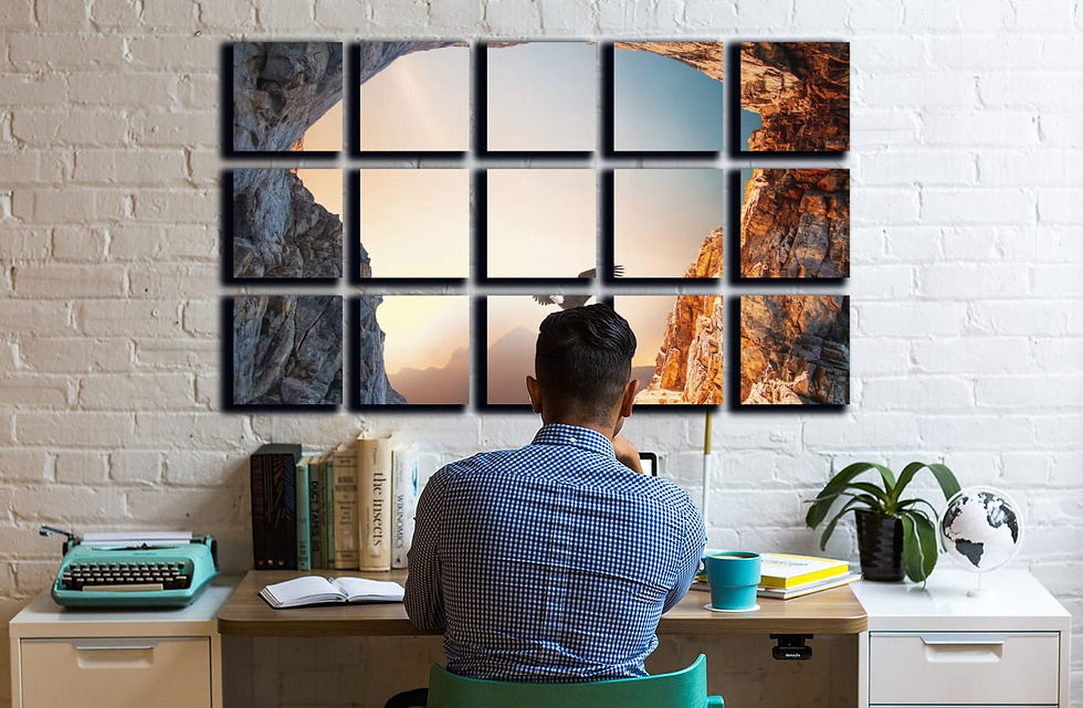 Thumbnail: Free eagle wall art print | sunset eagle canvas picture