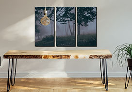 Fog wall art print | Foggy Weather canvas picture