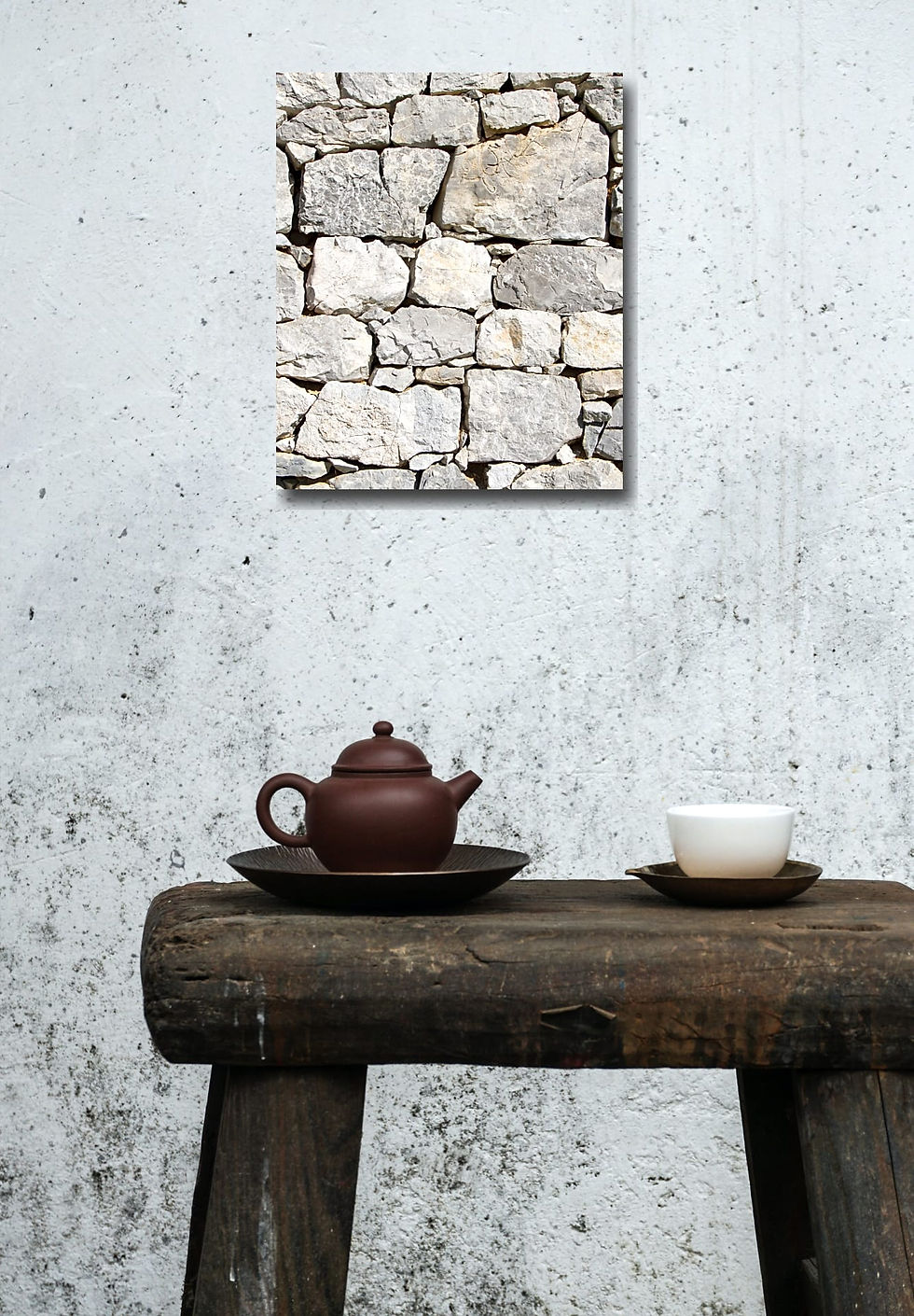 Thumbnail: Serbia old stone house wall art print | Wall texture canvas picture