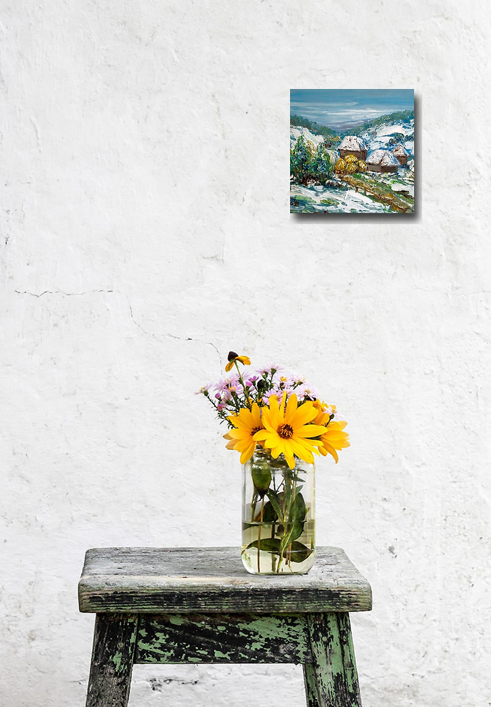Thumbnail: Winter idyll wall art print | Shriveled beauty canvas picture