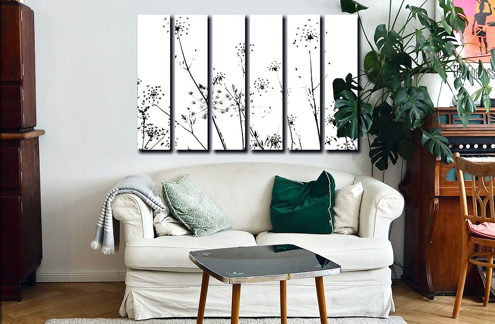Thumbnail: Parsley abstraction wall art print | Vegetable plant canvas picture