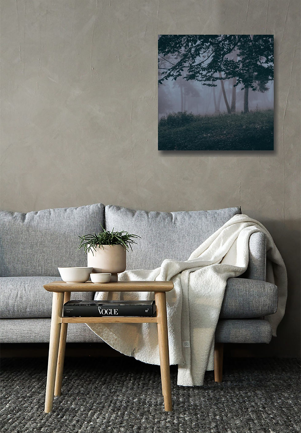 Thumbnail: Fog wall art print | Foggy Weather canvas picture