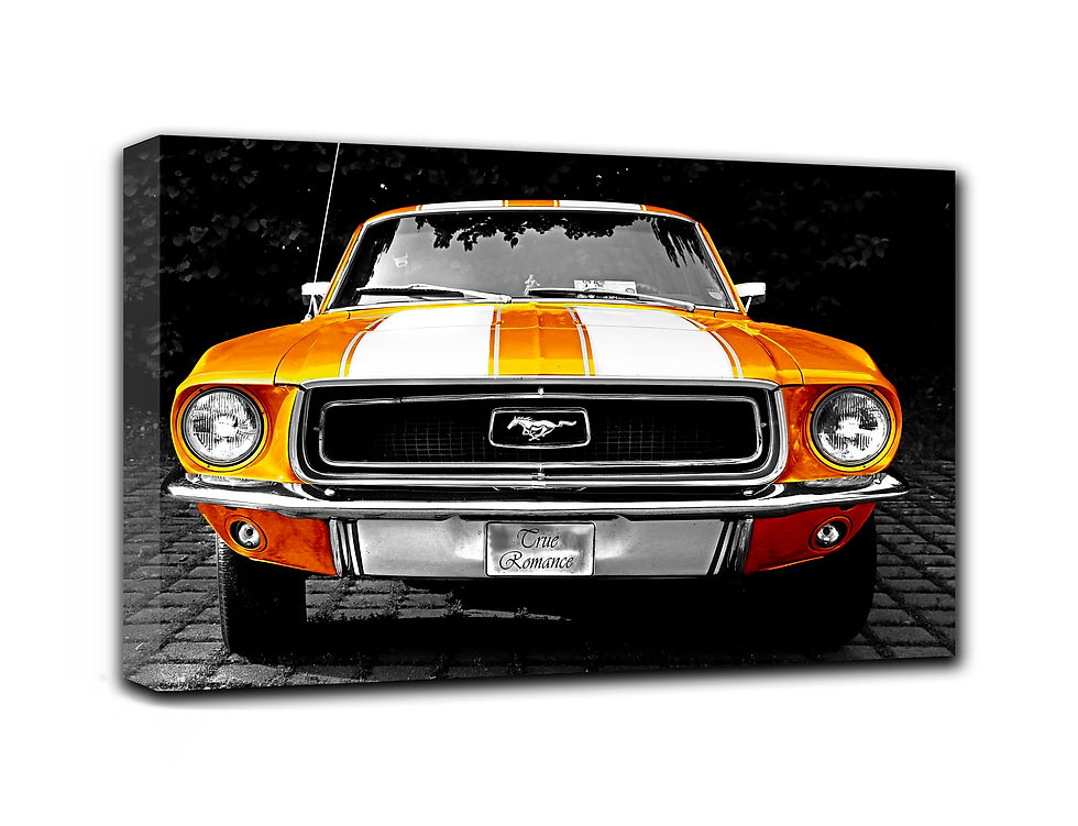 Thumbnail: Classic Mustang Fastback 1965 wall art print | Pony Muscle Car canvas picture
