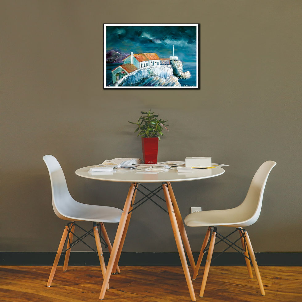 Thumbnail: Petrovac na moru wall art print | Fortrees on the sea canvas picture
