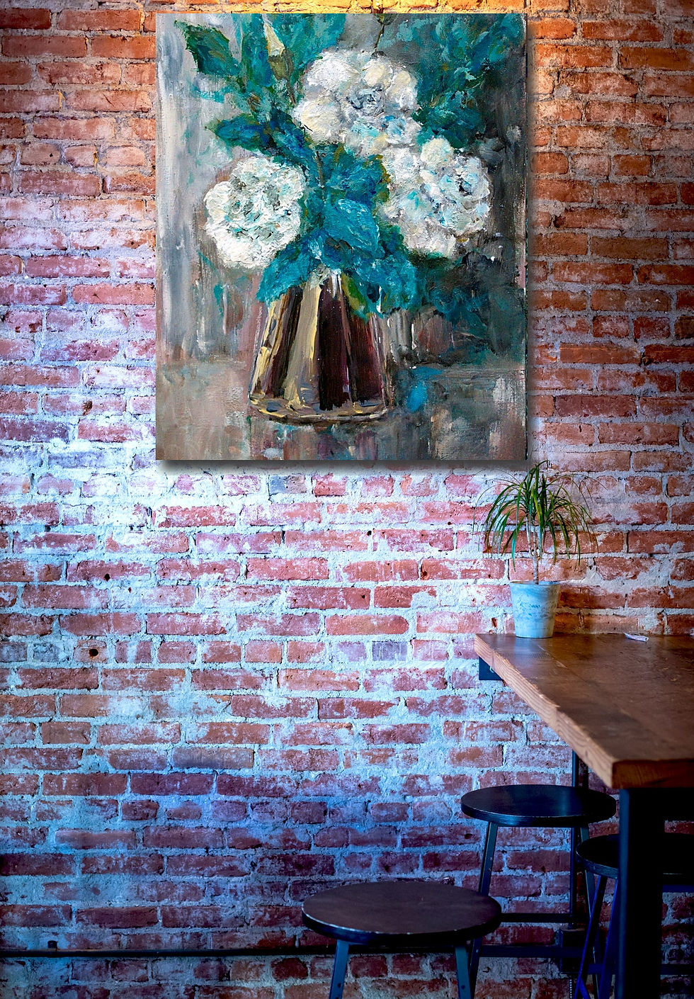 Thumbnail: White roses wall art print | Encountering beauty canvas picture