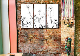 Parsley abstraction wall art print | Vegetable plant canvas picture