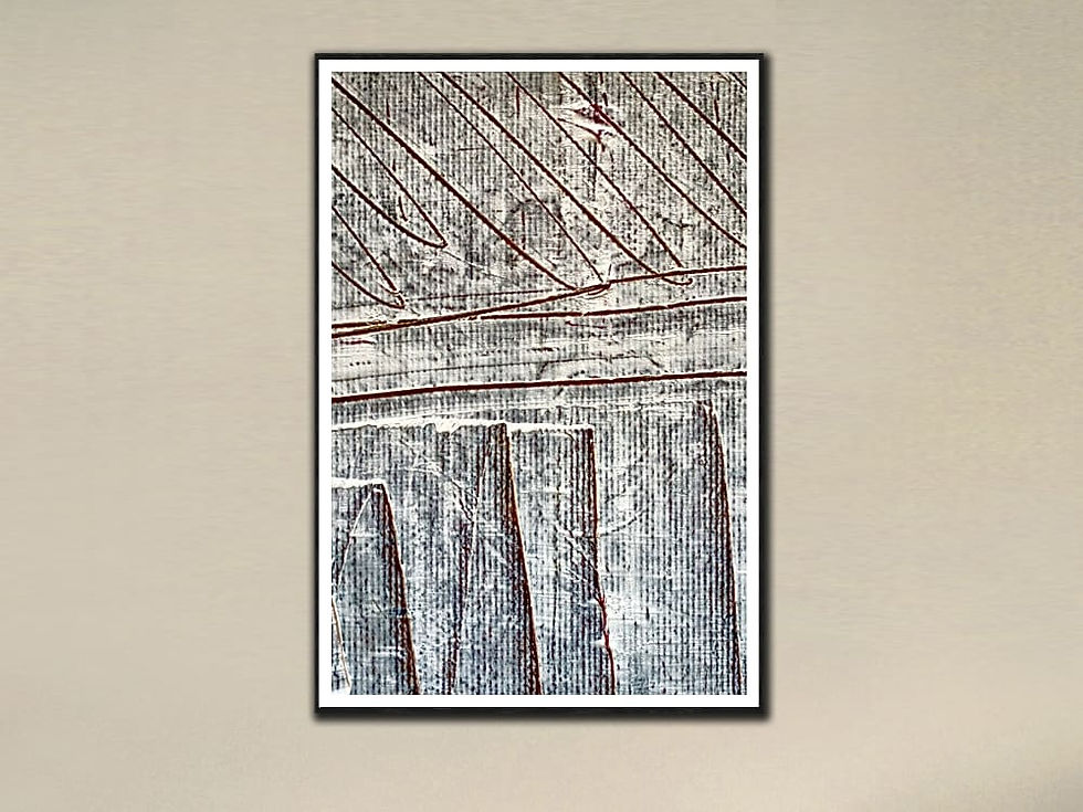 Thumbnail: Chaotic abstraction wall art print | Artistic painting fragment canvas picture