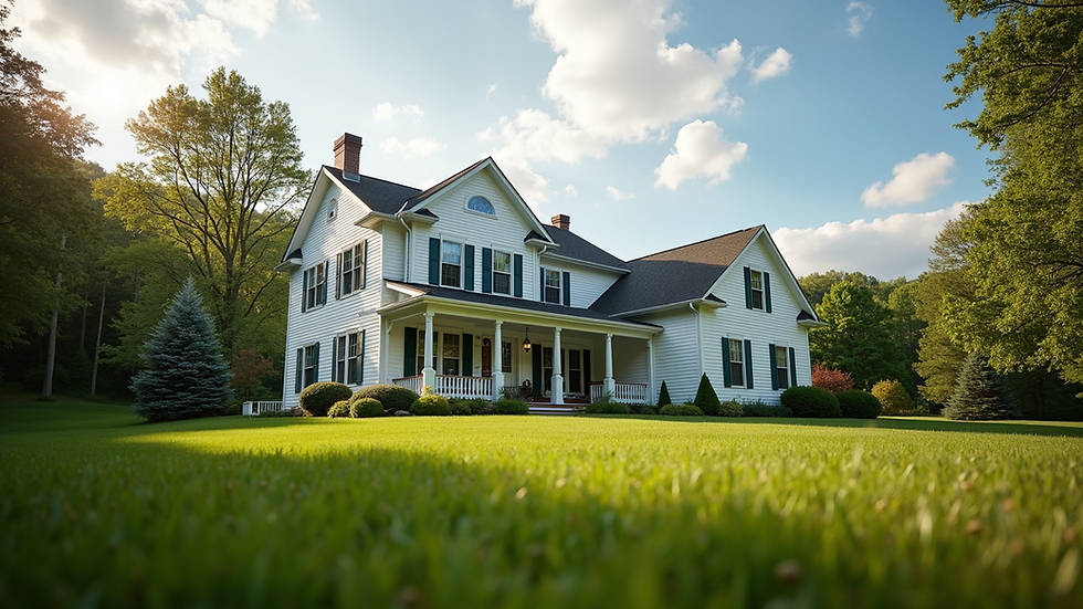 Eye-level view of a beautifully constructed home in Greater Greenbrier County
