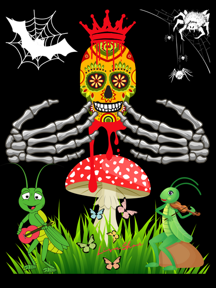 fly agaric, skeleton, grasshopper, violin, grass, green grass, concert, forest concert, humor, poster, Poster, graphic, graphic wall decoration, gift, home decoration, wall design, home design, wall art, online art, wall decor, decor, home décor, any size, custom prints. Available poster size: A5, A4, A3, A2, A1 format, any format is possible according to the customer’s wishes, material: paper, self-adhesive paper, film, vinyl film, canvas. At the customer's request, poster lamination services can be provided. Separate order for frames for posters. 
Poster, graphic, graphic wall decoration, gift, home decoration, wall design, home design, wall art, online art, wall decor, decor, home décor, any size, custom prints
