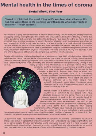 Mental Health and the Pandemic