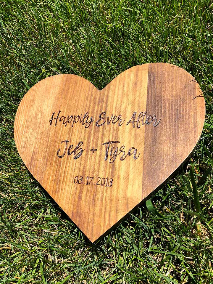 Personalized Heart Wedding Gift