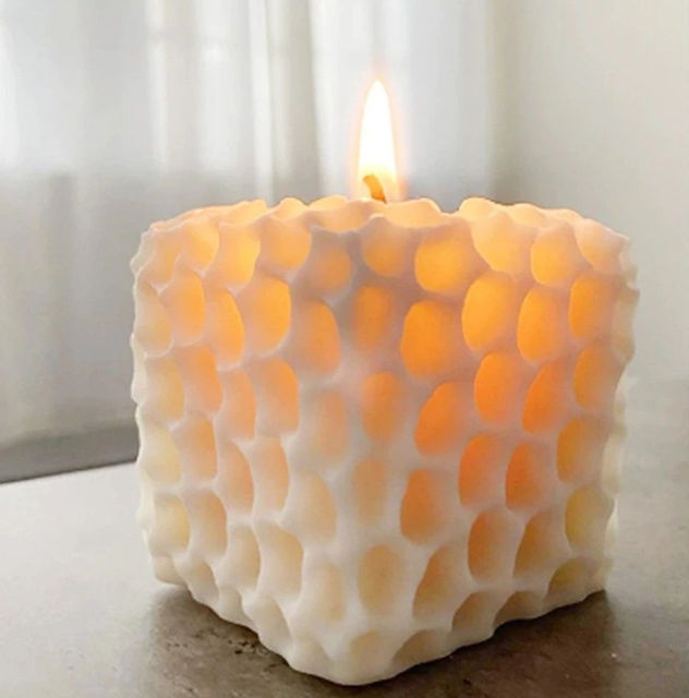 1 Pcs Square Honeycomb Pattern Candle Mold Handmade Scented Candle Diy Art Candle Silicone
