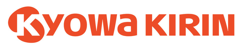 Kyowa Kirin logo with orange letters on a white background..