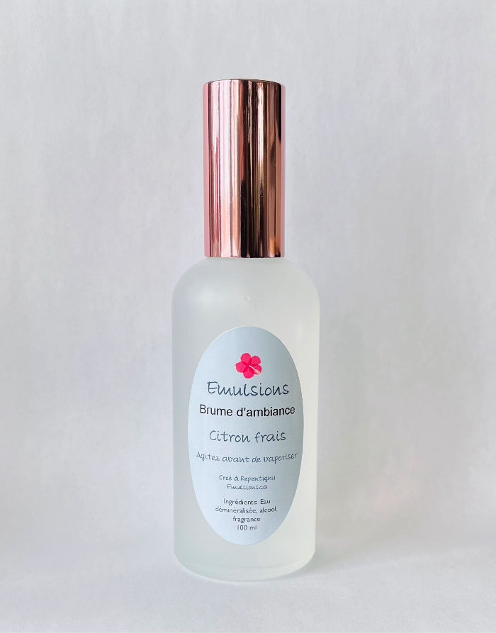 bruine - brume - room spray - lemon -citron - fresh -frais -